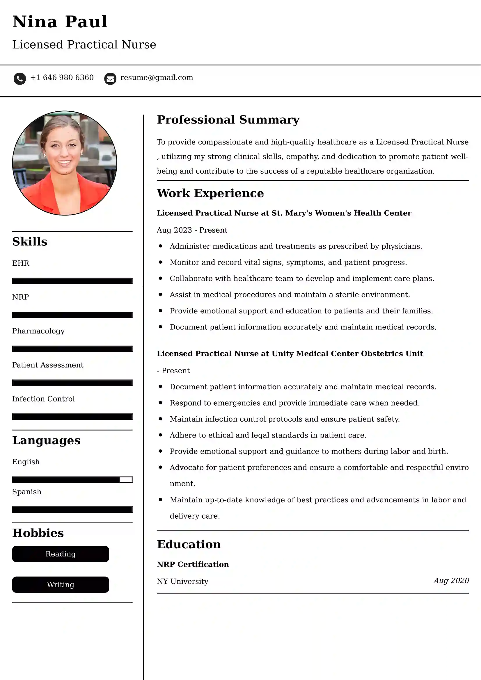 Lpn Resume Examples for UK Jobs - Tips and Guide