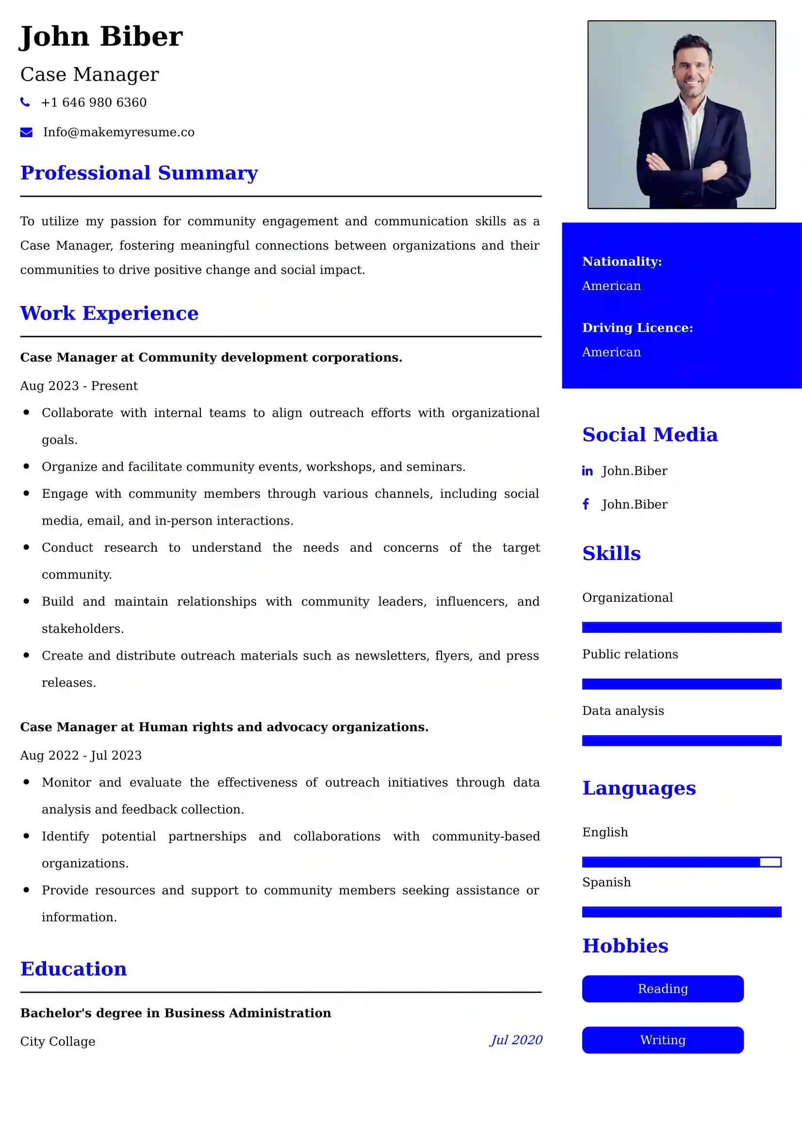 Case Manager Resume Examples for UK Jobs - Tips and Guide