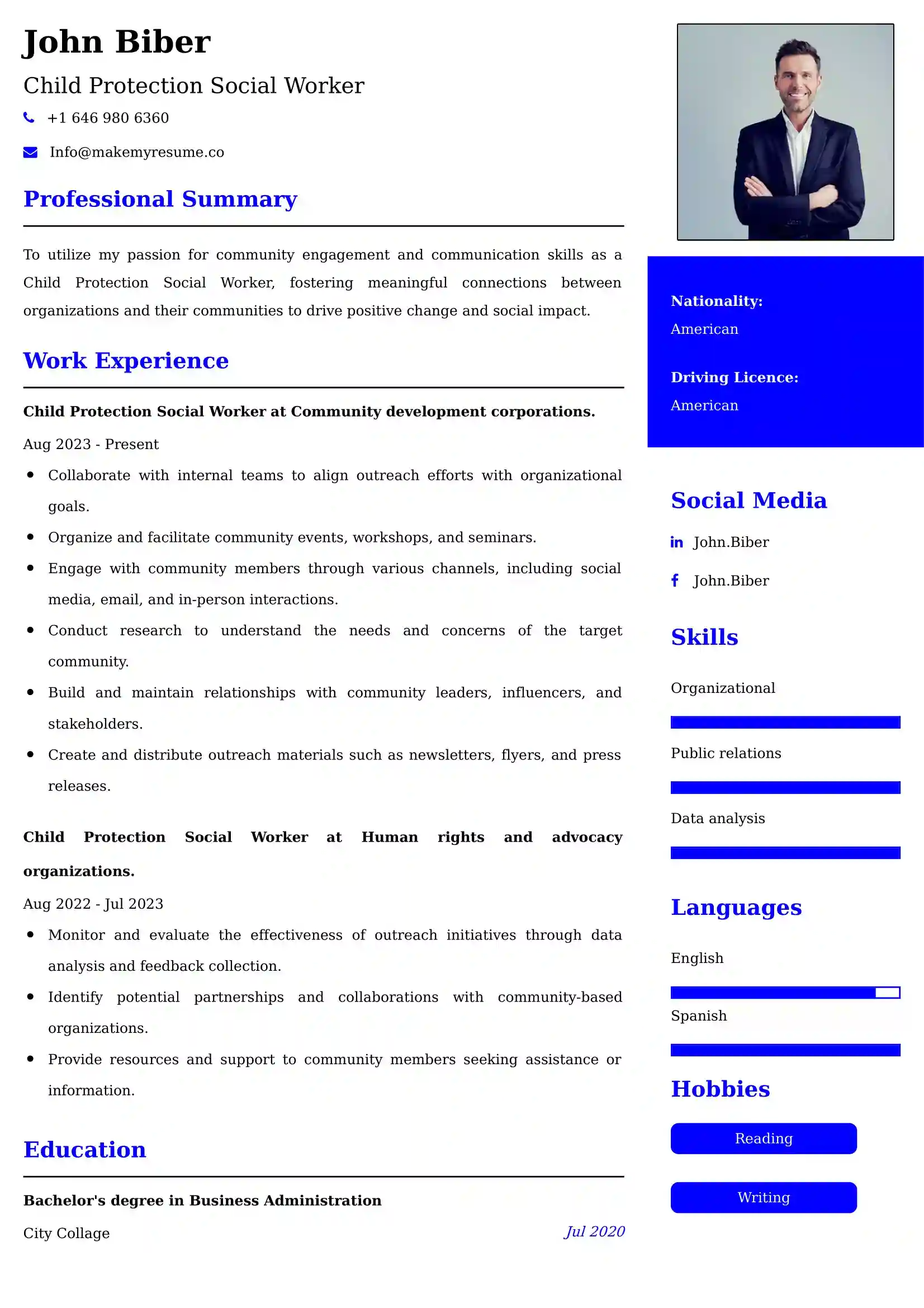 Social Services CV Examples with 65+ Templates, ATS-Optimized